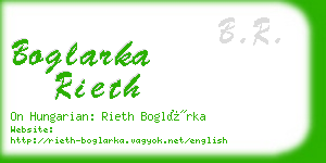 boglarka rieth business card